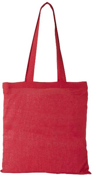 Obrázky: Červená nákupní taška ze silné bavlny, 180g/m2, Obrázek 2