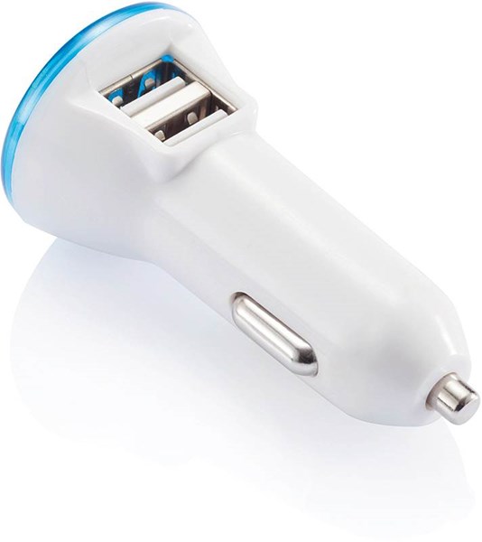 Obrázky: Bílo-modrá autonabíječka s USB duálním výstupem, Obrázek 2