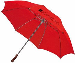 Obrázky: Velký golf. deštník, tvarovaná rukojeť, červený