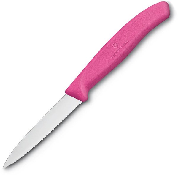 Obrázky: Růžový nůž na zeleninu VICTORINOX, vlnková čepel 8, Obrázek 1