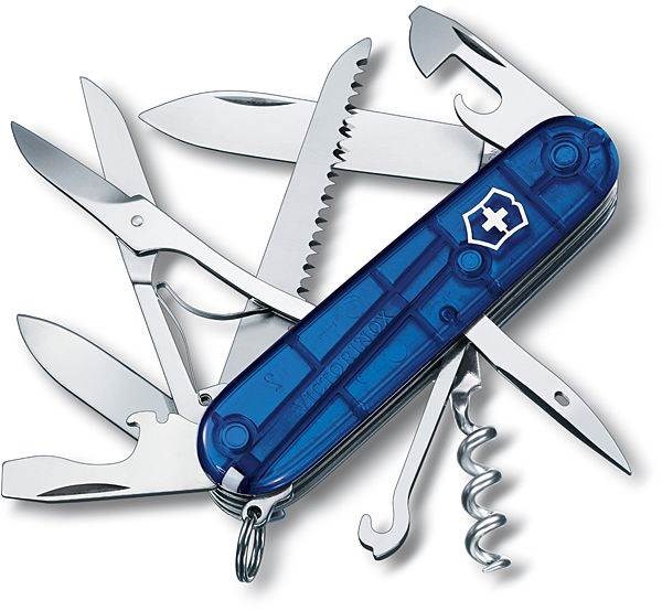 Obrázky: Victorinox HUNTSMAN kapesní nůž transp. modrý, Obrázek 1
