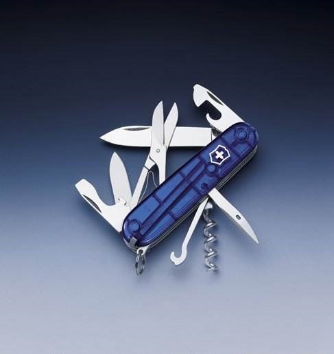 Obrázky: Kapesní nůž VICTORINOX CLIMBER transparentní modrý, Obrázek 3