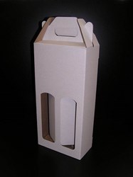Obrázky: Krabice na 2 láhve vína či piva, bílá