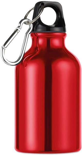 Obrázky: Červená aluminiová láhev s karabinkou