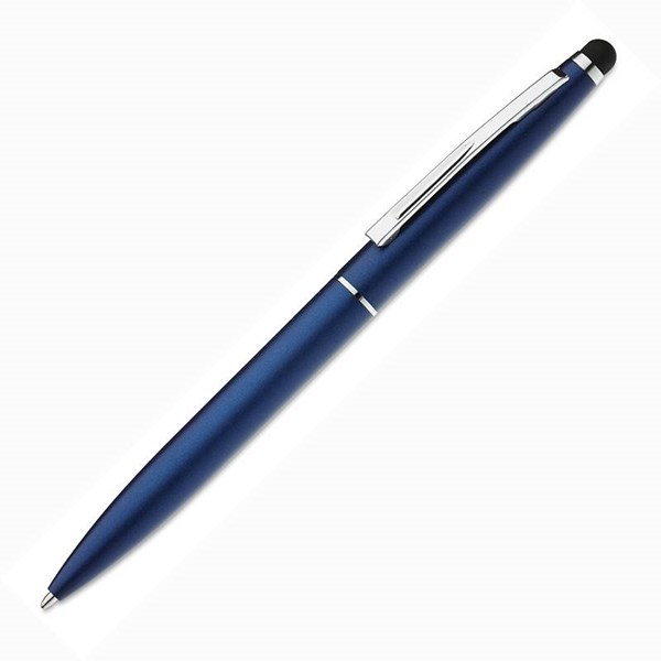 Obrázky: Kovové kuličkové pero se stylusem modré, Obrázek 2