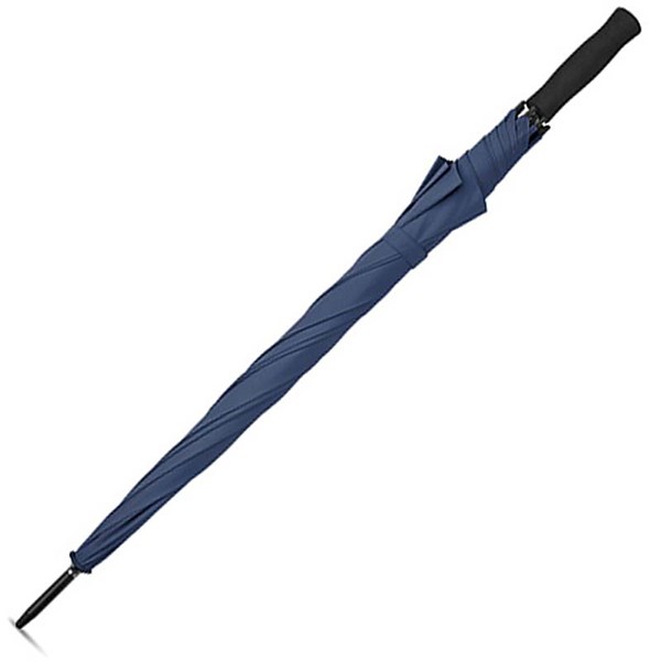 Obrázky: Automatický deštník z hedvábného PE, modrý, Obrázek 1