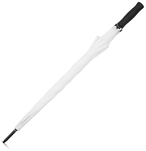 Obrázky: Automatický deštník z hedvábného PE, bílý, Obrázek 1