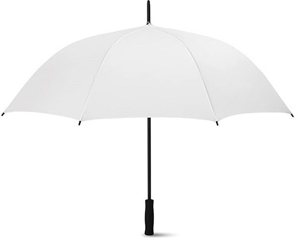 Obrázky: Automatický deštník z hedvábného PE, bílý, Obrázek 2