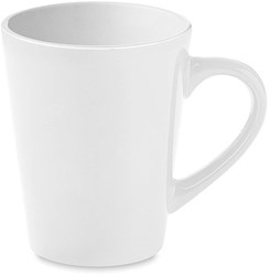 Obrázky: Bílý keramický hrnek na kávu do písmene V, 180 ml