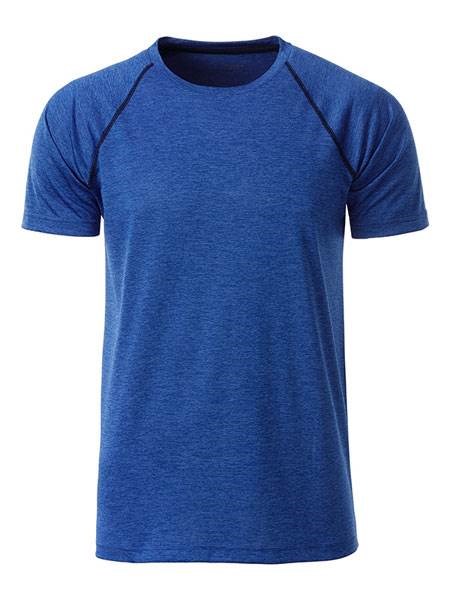 Obrázky: Pánské funkční tričko SPORT 130, modrý melír XL, Obrázek 2