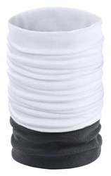 Obrázky: Bílá bandana s fleecem - šátek/nákrčník/čepice