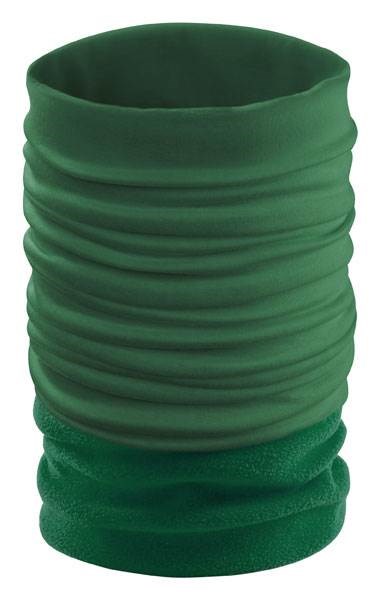 Obrázky: Zelená bandana s fleecem - šátek/nákrčník/čepice