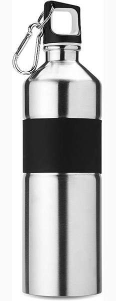 Obrázky: Nerezová stříbrná láhev 750ml s karabinou na zavěšení