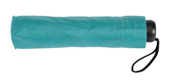 Obrázky: Zeleno-tyrkysový třídílný skládací deštník, Obrázek 3