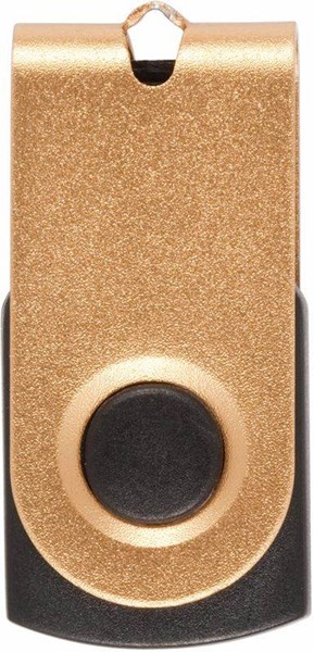 Obrázky: Mini zlatý USB flash disk hliníkový 8GB