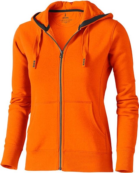 Obrázky: Arora dámská mikina s kapucí na zip oranžová XS