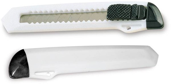 Obrázky: Široký bílý řezací nůž s odlamovací čepelí