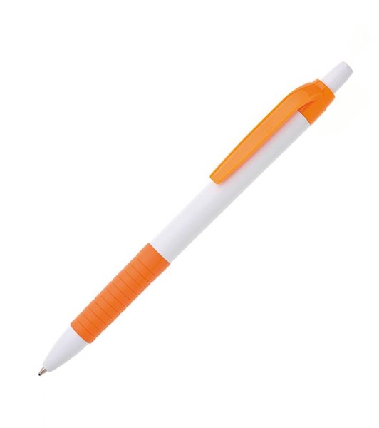 Obrázky: Kuličkové pero DENI, bílo-oranžové