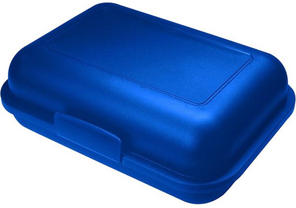 Obrázky: Modrý plastový menší svačinový box