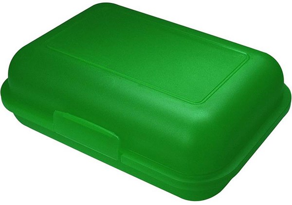 Obrázky: Zelený plastový menší svačinový box