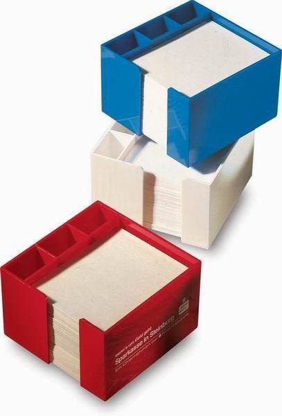 Obrázky: Modrý box na papírky a na tužky (bez náplně)