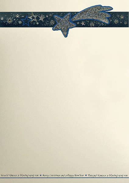 Obrázky: Novoročenka A4 -  krémový ivory arch s obálkou