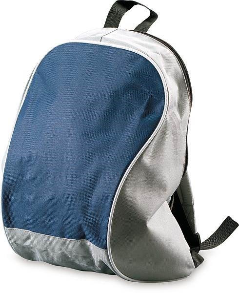 Obrázky: Modro-šedý polyesterový batoh DING