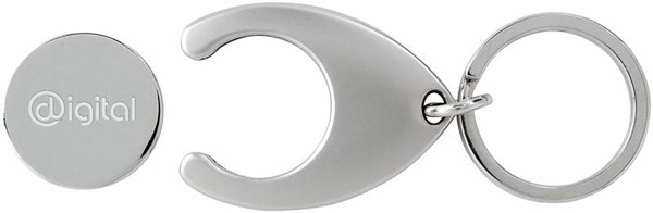 Obrázky: Lesklý kovový stříbrný žeton velikosti 10,-/0,5€, Obrázek 2
