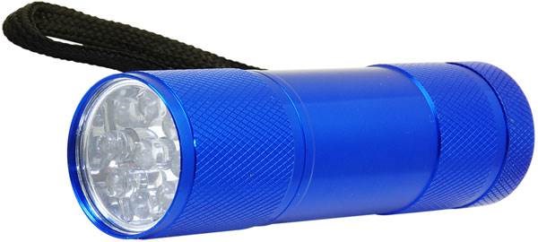 Obrázky: Kovová svítilna s 9 LED v modré barvě, Obrázek 2