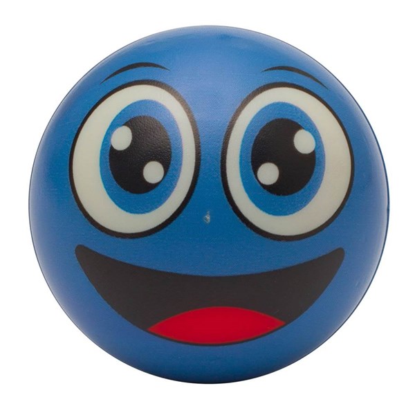 Obrázky: Antistresový míček - smajlík, modrý