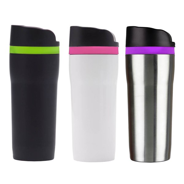 Obrázky: Stříbrný nerez. termohrnek 350 ml, push-up uzávěr, Obrázek 7