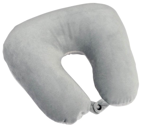 Obrázky: Šedý cestovní límec/polštář plněný kuličkami