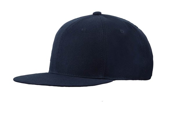 Obrázky: Akrylová čepice tmavě modrá s plochým kšiltem