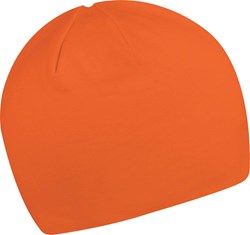 Obrázky: Lehká dvojvrstvá bavlněná čepice oranžová