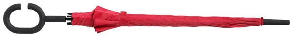 Obrázky: Červený automatický větru odolný handsfree deštník, Obrázek 2
