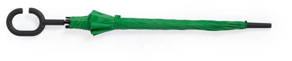 Obrázky: Zelený automatický větru odolný handsfree deštník, Obrázek 2