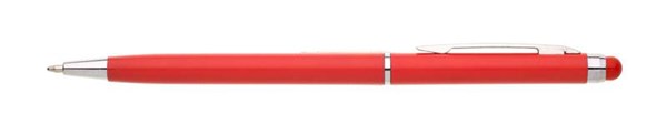 Obrázky: Plastové kuličkové pero TEMA červené se stylusem