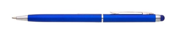 Obrázky: Plastové kuličkové pero TEMA modré se stylusem