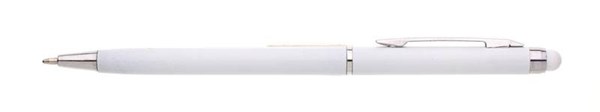 Obrázky: Plastové kuličkové pero TEMA bílé se stylusem
