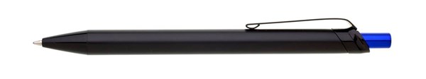 Obrázky: Hliníkové kul. pero HEDA černé s modr. cvakátkem