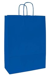 Obrázky: Papírová taška modrá 23x10x32 cm, kroucená šňůra