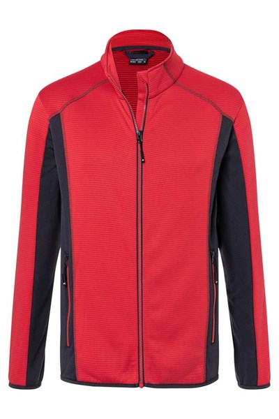 Obrázky: STRETCH FLEECE JACKET 200 červeno-antracitová M, Obrázek 4