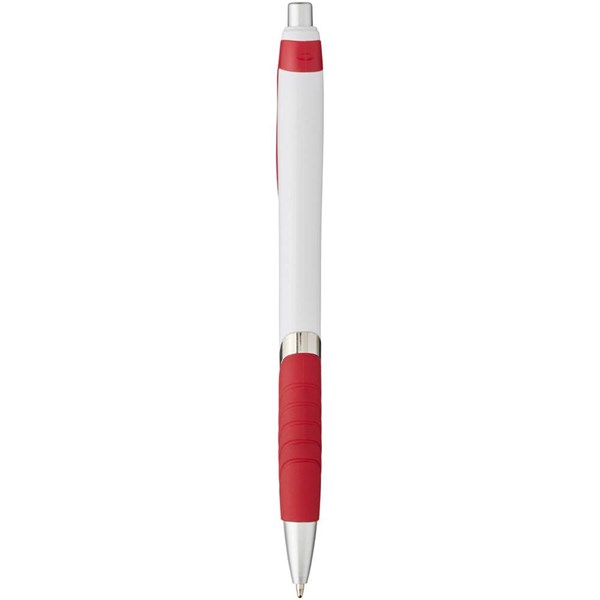 Obrázky: Kuličkové pero s gumovým úchopem, červené, ČN, Obrázek 2
