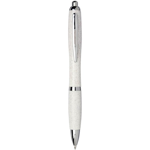 Obrázky: Bílé kuličkové pero z pšeničné slámy, Obrázek 1