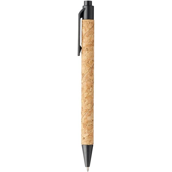 Obrázky: Kuličkové pero z korku a pšeničné slámy, černé, Obrázek 6