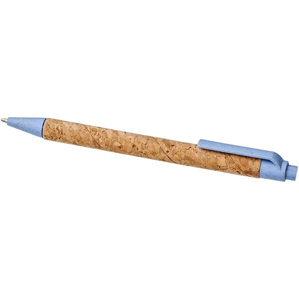 Obrázky: Kuličkové pero z korku a pšeničné slámy, modré, Obrázek 3