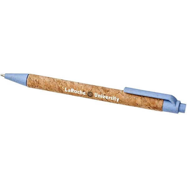Obrázky: Kuličkové pero z korku a pšeničné slámy, modré, Obrázek 4