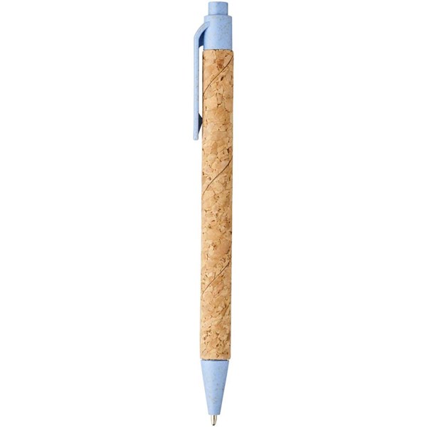 Obrázky: Kuličkové pero z korku a pšeničné slámy, modré, Obrázek 6