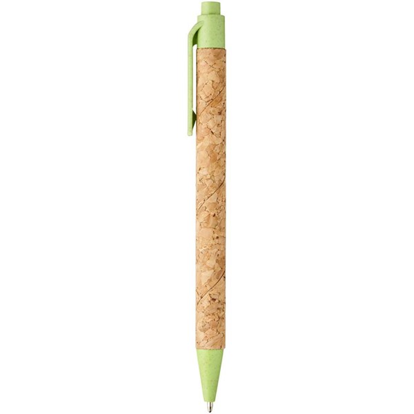Obrázky: Kuličkové pero z korku a pšeničné slámy, zelené, Obrázek 6