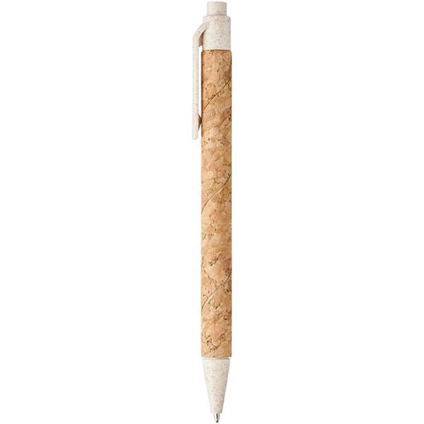 Obrázky: Kuličkové pero z korku a pšeničné slámy, bílé, Obrázek 6